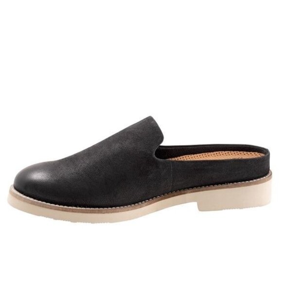 Softwalk Wolcott Loafer Mule Black Leather 8 Narrow $114 - Picture 4 of 5